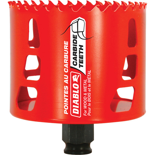 Scie cloche pour bois et m&eacute;tal, 3-1/4", Profondeur de la coupe 2-3/8", Carbure Mukwa Safety Services