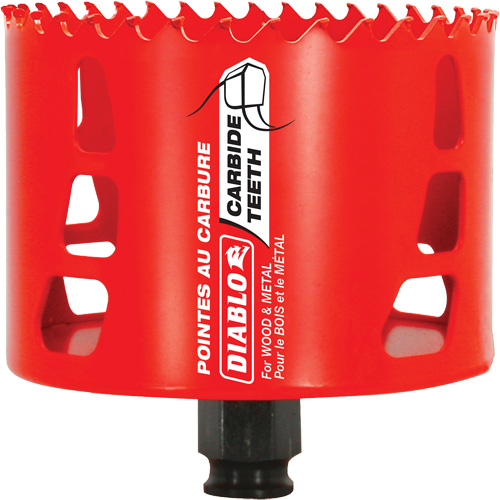 Scie cloche pour bois et m&eacute;tal, 3-5/8", Profondeur de la coupe 2-3/8", Carbure Mukwa Safety Services