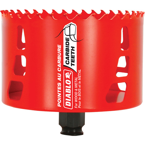 Scie cloche pour bois et m&eacute;tal, 4-1/8", Profondeur de la coupe 2-3/8", Carbure Mukwa Safety Services