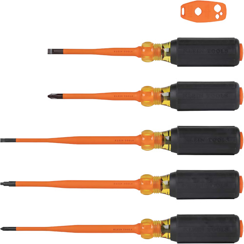 Jeu de tournevis isol&eacute;s &agrave; pointe mince, 1000 V, 6 M Mukwa Safety Services