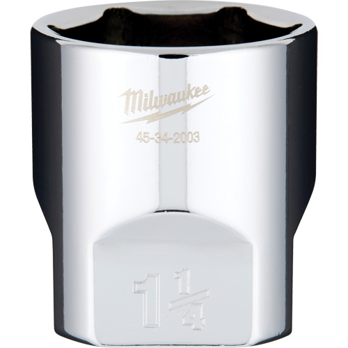 SAE Socket with Four Flat Sides, 1-1/4", 1/2" Drive, 6 Points Mukwa Safety Services