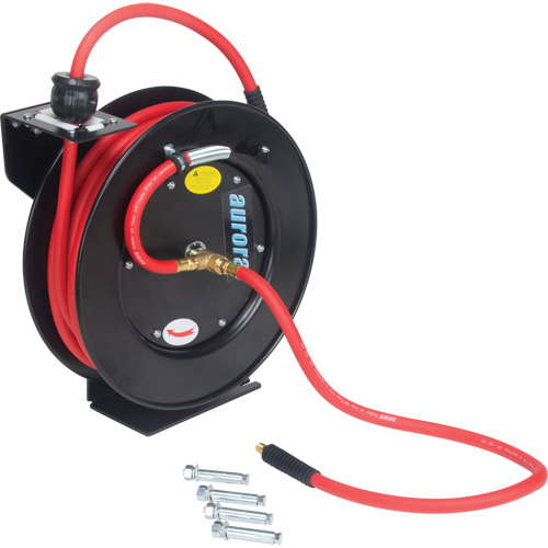 Hose Reel, Air/Water, 1/2" x 50', Single Hose, 300 psi Mukwa Safety Services