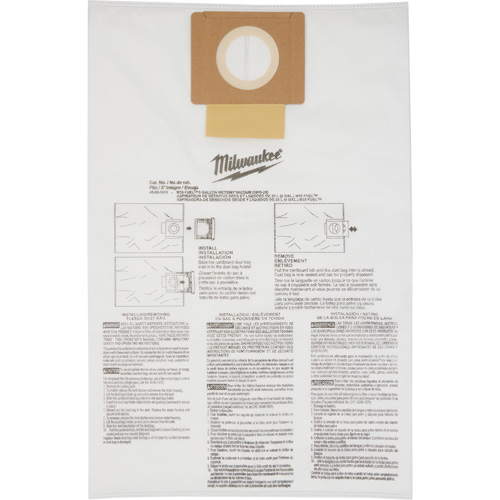 Fleece Dust Bags, 6 US Gal. Mukwa Safety Services