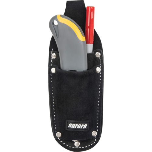 Utility Pouch, Knife Holder, Leather, 3 Pockets Mukwa Safety Services