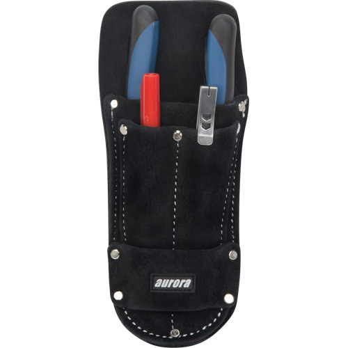 Tool Pouch, Plier Holder, Leather, 3 Pockets Mukwa Safety Services