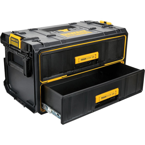 ToughSystem&reg; 2.0 Two-Drawer Unit, 12-1/3" x 12-3/5", Black/Yellow Mukwa Safety Services