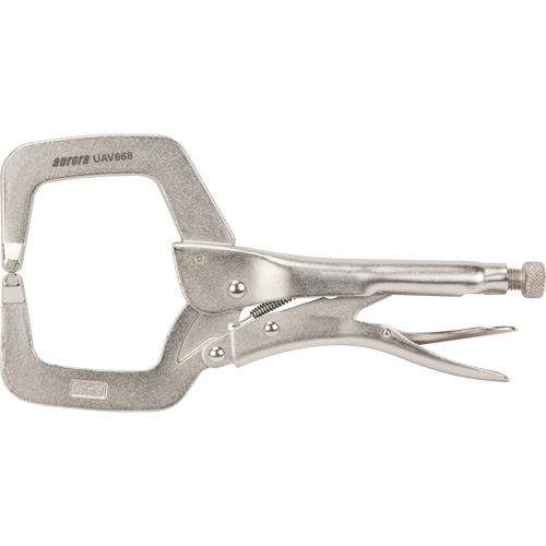 Locking Pliers, 11" Length, C-Clamp Mukwa Safety Services