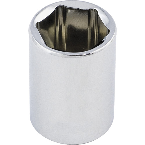 Douille chrom&eacute;e ordinaire, 1/2", Prise 3/8", 6 pans Mukwa Safety Services