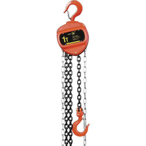 Palan &agrave; chaîne s&eacute;rie VCH, Lev&eacute;e 10', Capacit&eacute; 2200 lb (1 tonnes), Chaîne Acier alli&eacute; trait&eacute; &agrave; chaud Mukwa Safety Services