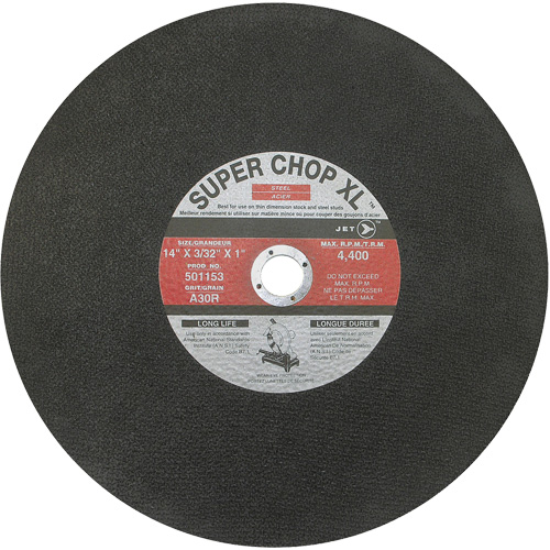 Meule &agrave; tronçonner Super Chop Stud-Cut A30R, 14" x 3/32", Arbre de 1", Type 1, 4400 Tr/min Mukwa Safety Services