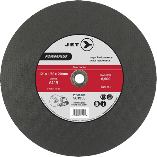 A24R PowerPlus Cut-Off Wheel, 14" x 1/8", 20 mm Arbor, Type 1, 5500 RPM Mukwa Safety Services