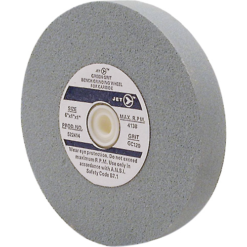 GC675M Bench Grinding Wheels, 6" x 3/4", 1" Arbor, Silicon Carbide Mukwa Safety Services