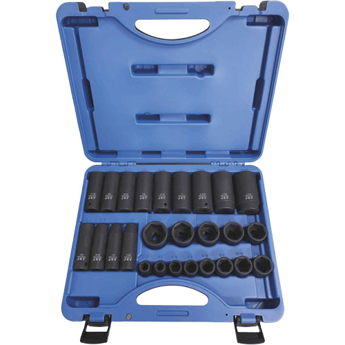 PS2612SD Jeux de douilles - r&eacute;guli&egrave;res, 26 Mcx, Chocs, Prise de 1/2" Mukwa Safety Services