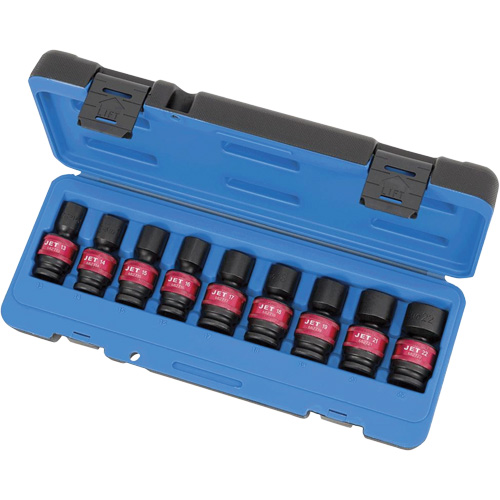 PSU912M Jeux de douilles universelles, 9 Mcx, Chocs, Prise de 1/2" Mukwa Safety Services