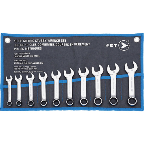 SCWS-10M Jeux de cl&eacute;s courtes, Combinaison, 10 morceaux, M&eacute;trique Mukwa Safety Services