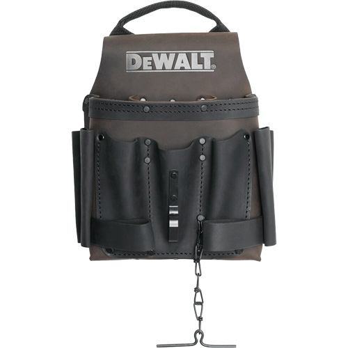 Electrician Tool Pouch, Multiple Tool Holder, Leather, 8 Pockets Mukwa Safety Services