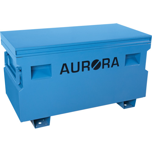 Coffre &agrave; outils de chantier, 48" x 24" x 27-3/5", Acier, Bleu Mukwa Safety Services