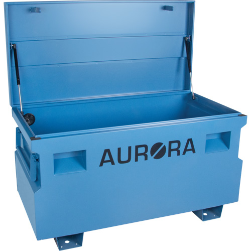 Coffre &agrave; outils de chantier, 48" x 24" x 27-3/5", Acier, Bleu Mukwa Safety Services