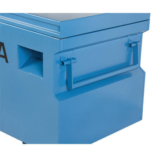 Coffre &agrave; outils de chantier, 48" x 24" x 27-3/5", Acier, Bleu Mukwa Safety Services