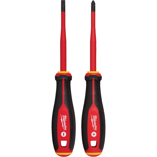 Insulated Slim Tip Screwdriver Set, 2 Pcs., Magnetic Mukwa Safety Services