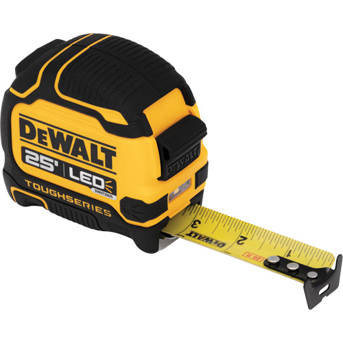 Ruban &agrave; mesurer &agrave; lampe DEL TOUGHSERIES, 25' Mukwa Safety Services