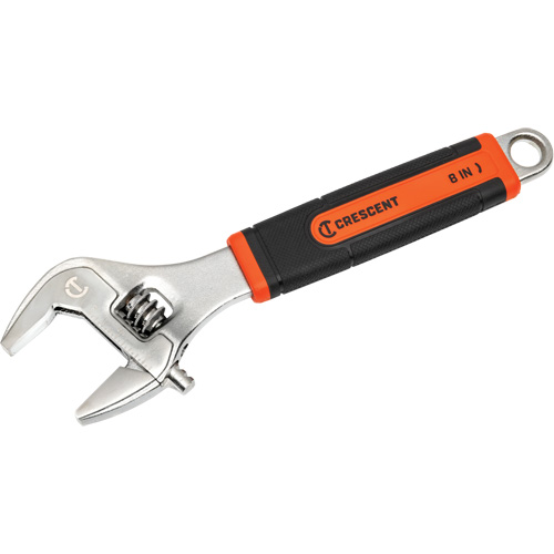 Adjustable Wrench, 8" L, 2-1/5"/31 mm Max Width, Chrome/Polished Mukwa Safety Services