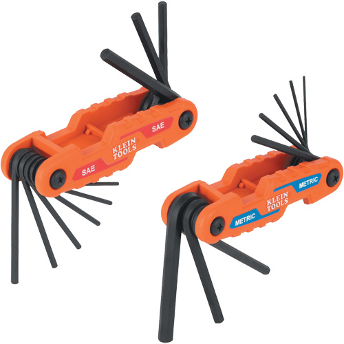 Compact Folding Hex Key Set, 17 Pcs., Metric & Imperial Mukwa Safety Services