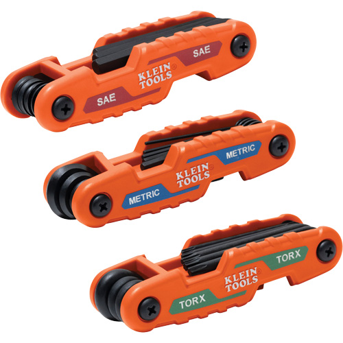 Compact Folding Hex Key Set, 25 Pcs., Metric & Imperial/Torx&reg; Mukwa Safety Services