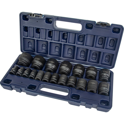Jeu de douilles SAE, 19 Mcx, Chocs, Prise de 1/2" Mukwa Safety Services