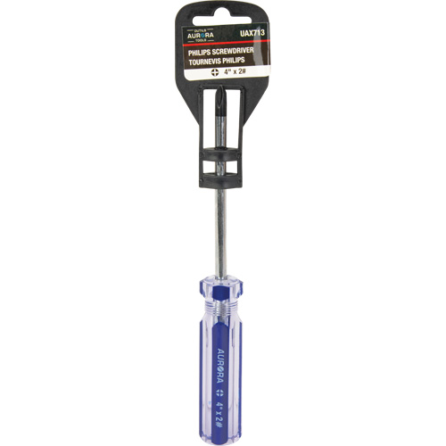 Blue Transparent Striped Philips Screwdriver, #2, Plastic Handle Mukwa Safety Services
