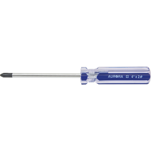 Blue Transparent Striped Philips Screwdriver, #2, Plastic Handle Mukwa Safety Services