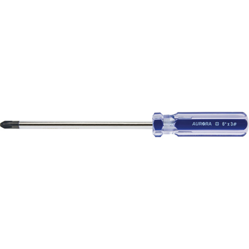 Blue Transparent Striped Philips Screwdriver, #3, Plastic Handle Mukwa Safety Services