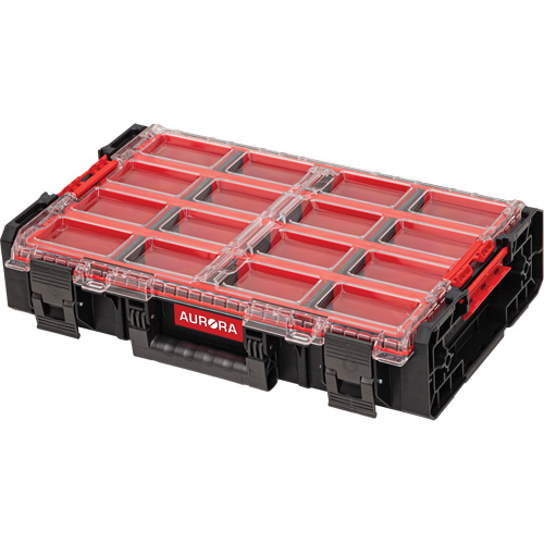 Organisateur tr&egrave;s grand avec bacs longs Arx, 23" x 15-1/5" x 5", Noir Mukwa Safety Services