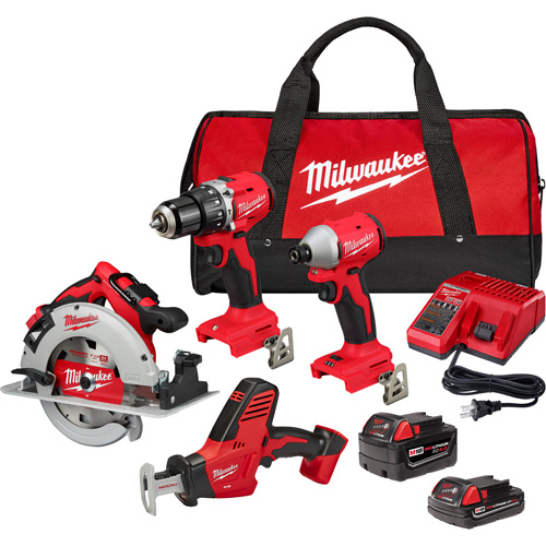4-Tool Combo Kit, Lithium-Ion, 18 V Mukwa Safety Services