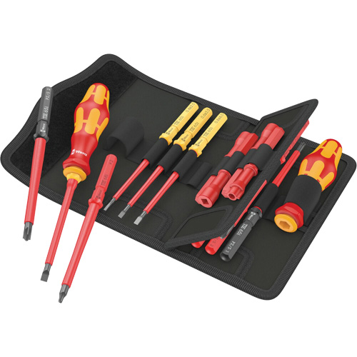 Jeu de tournevis isol&eacute;s pour vis fendues, 1000 V, 18 Mcx Mukwa Safety Services