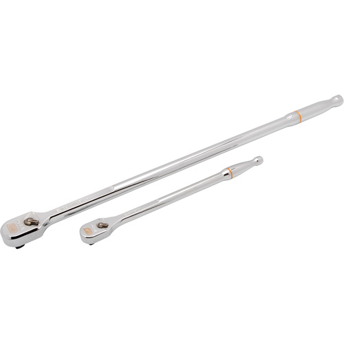 Ensemble de rochet &agrave; t&ecirc;te en goutte enti&egrave;rement polie et manche flexible extra long avec prises  1/4" & 3/8" 120XP Mukwa Safety Services