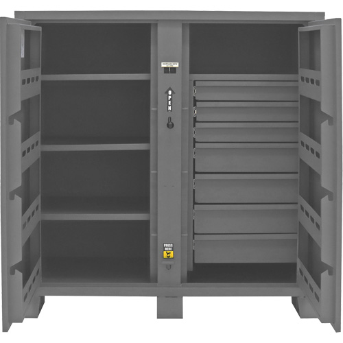 Jobsite Storage Cabinet, Steel, 59 Cubic Feet, Grey Mukwa Safety Services
