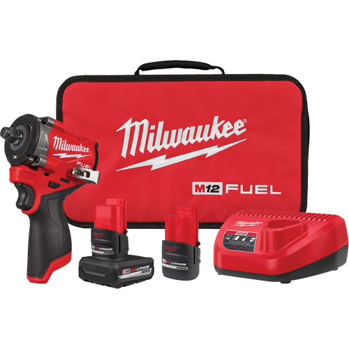 Fuel Stubby Impact Wrench Kit, 12 V, 1/2" Socket Mukwa Safety Services