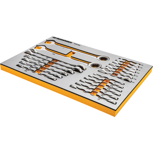 Jeu d'outils pour maître m&eacute;canicien MEGAMOD dans des plateaux en mousse modulaire de premi&egrave;re qualit&eacute; avec rangement d'outils, 1024 morceaux Mukwa Safety Services