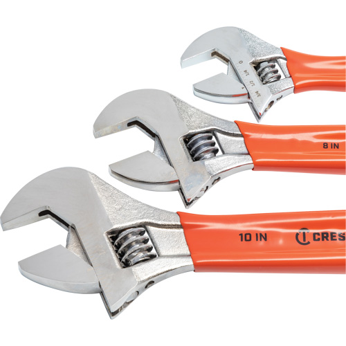 Cushion Grip Wrench Set, Adjustable, 3 Pieces Mukwa Safety Services