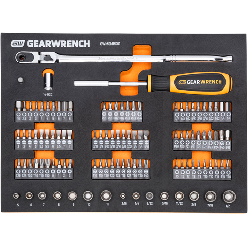 Slim Head Mechanics Tool Set in Foam Storage Tray Mukwa Safety Services
