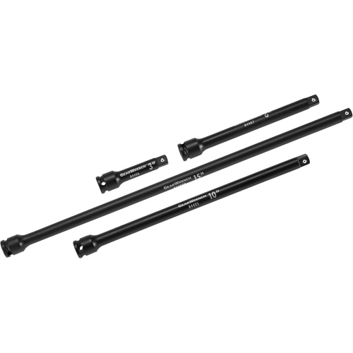 Drive Impact Extension Set, 3/8" Drive, Manganese Phosphate Finish, 4 Pcs Mukwa Safety Services