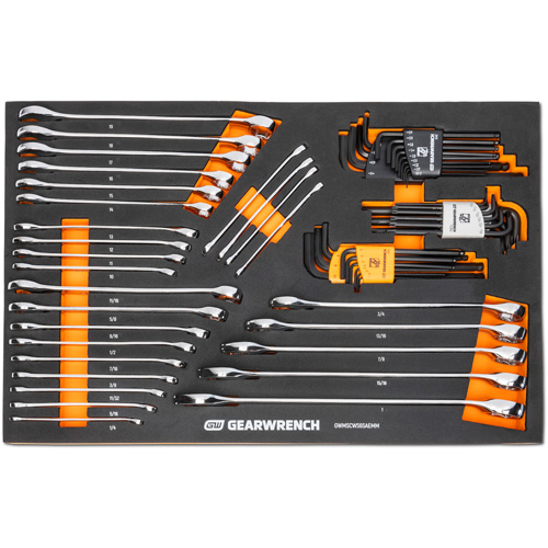 6-Point Combination Wrench and Hex Key Set in Foam Storage Tray Mukwa Safety Services