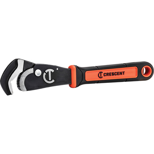 Self-Adjusting Dual Material Pipe Wrench, 1-1/2" Jaw Capacity, 12" Long, Black Oxide Finish, Cushion Handle Mukwa Safety Services