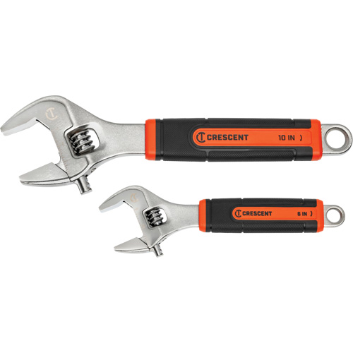 Quick-Fit-Jaw Adjustable Wrench Set, Adjustable, 2 Pieces, Imperial and Metric Mukwa Safety Services