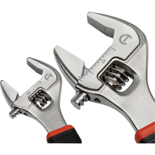 Quick-Fit-Jaw Adjustable Wrench Set, Adjustable, 2 Pieces, Imperial and Metric Mukwa Safety Services