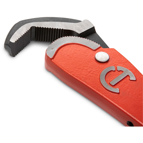 Self-Adjusting Steel Pipe Wrench, 2-1/2" Jaw Capacity, 16" Long, Powder Coated Finish, Non-Ergonomic Handle Mukwa Safety Services