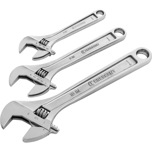 Wrench Set, Adjustable, 3 Pieces, Imperial and Metric Mukwa Safety Services