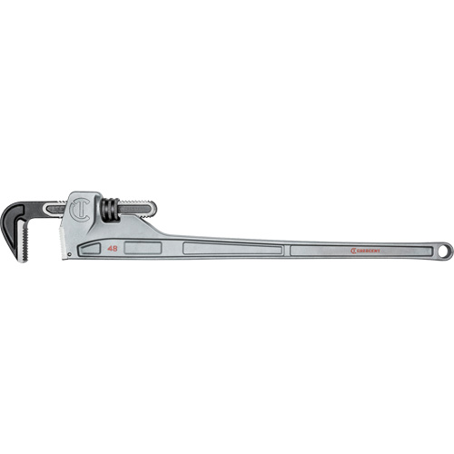 Pipe Wrench, 6" Jaw Capacity, 48" Long, Powder Coated Finish, Non-Ergonomic Handle Mukwa Safety Services