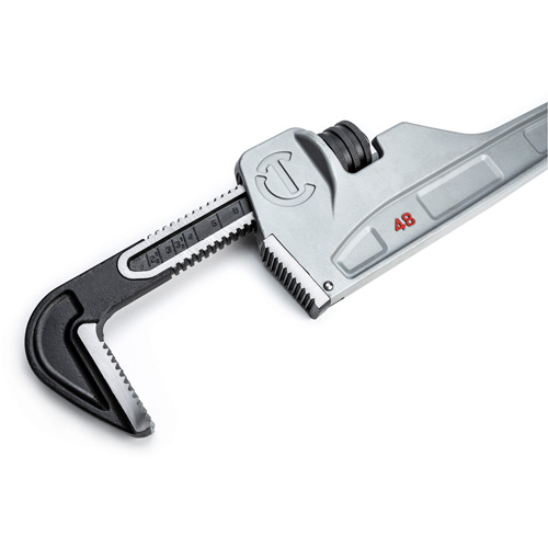 Pipe Wrench, 6" Jaw Capacity, 48" Long, Powder Coated Finish, Non-Ergonomic Handle Mukwa Safety Services
